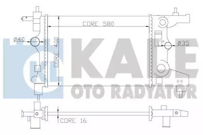 Фото автозапчасти kale opel радіатор охолодження astra j,chevrolet cruze 1.6/1.8 09- KALE OTO RADYATOR 355200