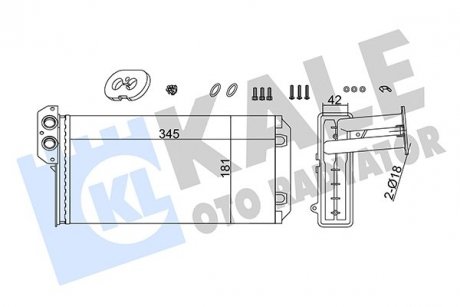 Фото автозапчасти радиатор отопителя MB Sprinter/VW LT28 KALE OTO RADYATOR 355280