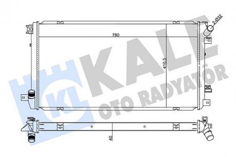 Фото автозапчасти радиатор охлаждения Nissan Interstar, Opel Movano, Renault Master II KA KALE OTO RADYATOR 355575