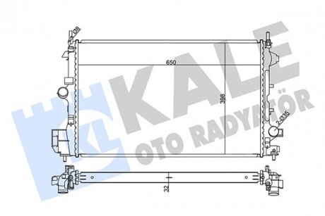 Фото автозапчасти kale opel радіатор охолодження fiat croma 05-,signum,vectra c 1.9cdti 04-,saab KALE OTO RADYATOR 355580