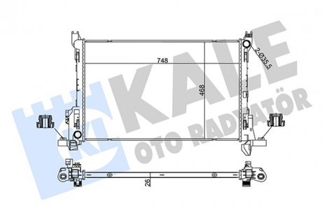 RENAULT Радиатор охлаждения Trafic III,Opel Vivaro,Fiat,Nissan 1.6dCi 14- KALE OTO RADYATOR 355630 (фото 1)