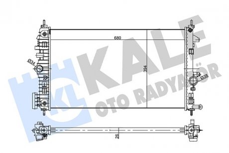 KALE OPEL Радиатор охлаждения Insignia 1.6/2.0CDTi 08- KALE OTO RADYATOR 355645