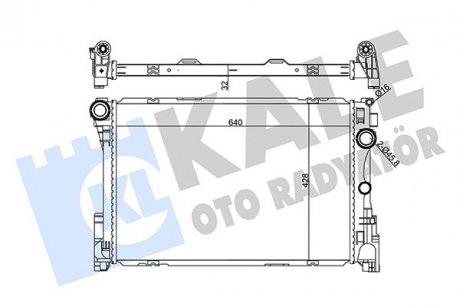 Фото автозапчасти радиатор охлаждения MB C-Class KALE OTO RADYATOR 355655