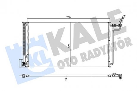 Радиатор кондиционера Ford C-Max II, Focus III, Grand C-Max KALE OTO RADYATOR 357755 (фото 1)
