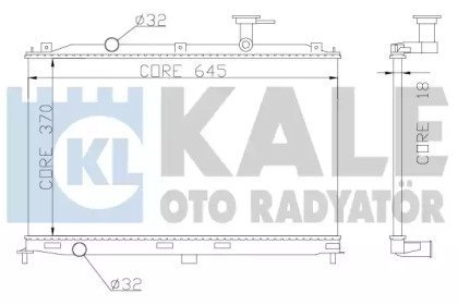 Радиатор охлаждения Accent 1.4/1.6 (06-) МКПП/АКПП KALE OTO RADYATOR 358000 (фото 1)