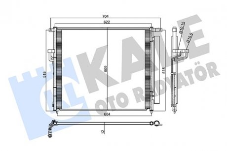 Фото автозапчастини радіатор кондиціонера (з осушувачем) Ford Ranger 2.2/3.2TDCi/2.5i 11- KALE OTO RADYATOR 358230