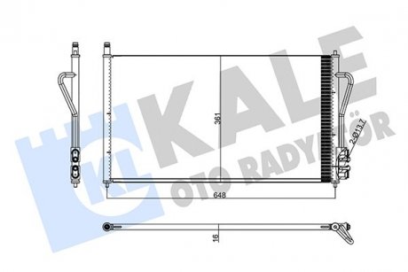 Радіатор кондиціонера Ford Focus 1.4-2.0 98-05 KALE OTO RADYATOR 358240 (фото 1)