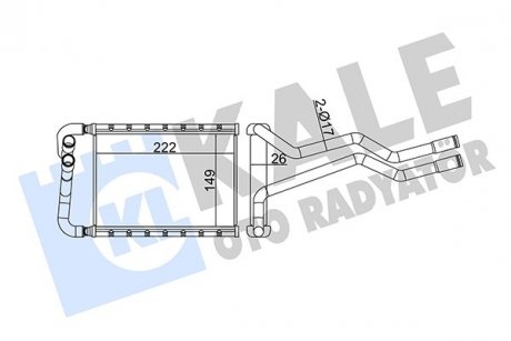 Радиатор отопителя Hyundai Santa Fe II KALE OTO RADYATOR 358630 (фото 1)