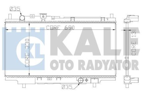 Фото автозапчасти kale mazda радіатор охолодження 323 c/p/s v 1.3/2.0d 94- KALE OTO RADYATOR 359800