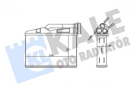 Фото автозапчасти радиатор печки BMW 5 (E39) 2.0-2.8i 97-03 (M52/M47/M51/M54/M57/M62) KALE OTO RADYATOR 360185