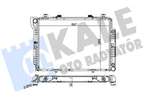 DB Радиатор охлаждения S-Class W140 3.0/3.5TD 93- KALE OTO RADYATOR 360200 (фото 1)