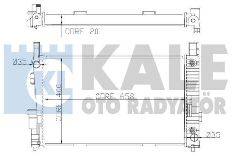 Фото автозапчасти kale db радіатор охолодження a-class w169/245 1.5/2.0 04- KALE OTO RADYATOR 361700