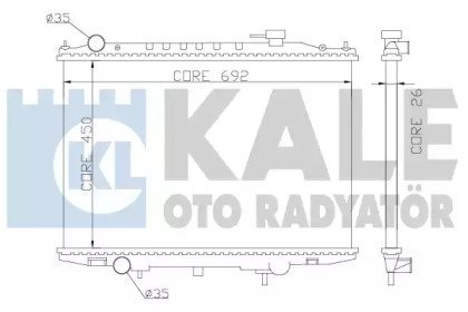 Фото автозапчасти радиатор охлаждения Nissan NP300 (08-), Pick Up (98-) 2.5D KALE OTO RADYATOR 362900