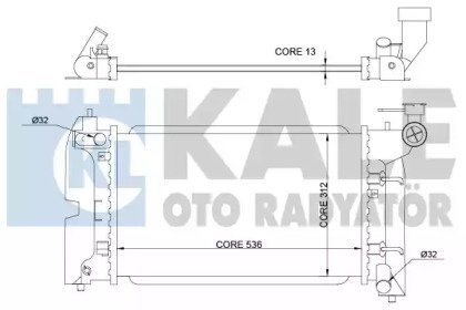 TOYOTA радіатор охолодження Corolla 1.4/1.6 01- KALE OTO RADYATOR 366200 (фото 1)