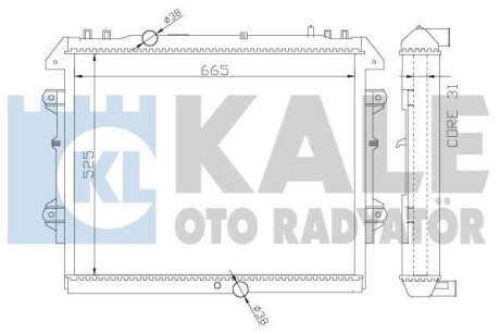 Фото автозапчасти kale toyota радиатор охлаждения fortuner,hilux vii 2.5/3.0 d-4d 04- KALE OTO RADYATOR 366500