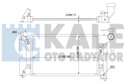 Радиатор охлаждения Toyota Avensis KALE OTO RADYATOR 366900 (фото 1)