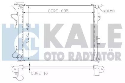 Фото автозапчасти радиатор охлаждения Hyundai Grandeur, Sonata V, Kia Magentis KALE OTO R KALE OTO RADYATOR 369800