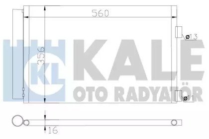Радиатор кондиционера Citroen Belingo, C4, C4 I, C4 Picasso I KALE OTO RADYATOR 377900