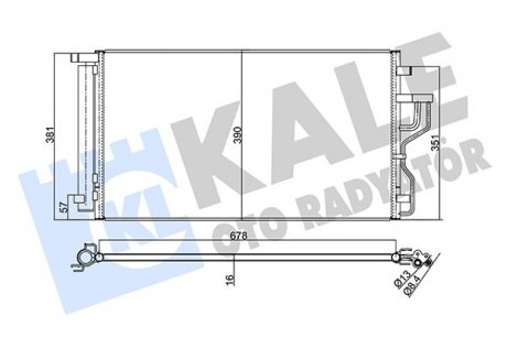 Фото автозапчастини радіатор кондиціонера Hyundai IX35, Kia Sportage KALE OTO RADYATOR 379600