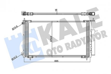 KALE HONDA Радіатор кондиціонера (конденсатор) CR-V II 2.0 01- KALE OTO RADYATOR 380400
