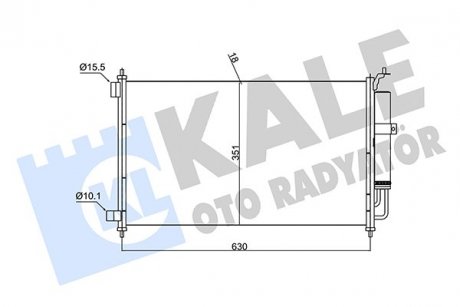 Радіатор кондиціонера Nissan Micra/Juke 03- KALE OTO RADYATOR 382520 (фото 1)