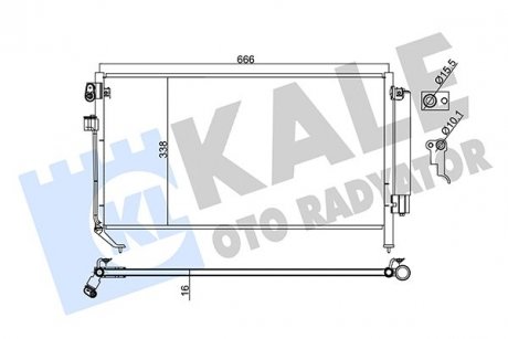 Фото автозапчасти радиатор кондиционера Subaru Forester KALE OTO RADYATOR 382900