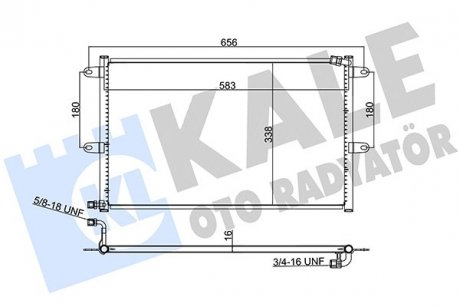 Фото автозапчастини kale vw радіатор кондиціонера caddy ii,polo,seat cordoba 94- KALE OTO RADYATOR 384600