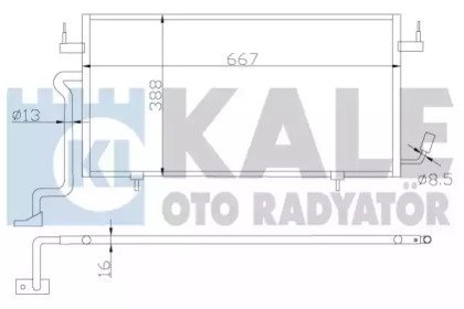 Фото автозапчасти конденсатор KALE OTO RADYATOR 385500 (фото 1)