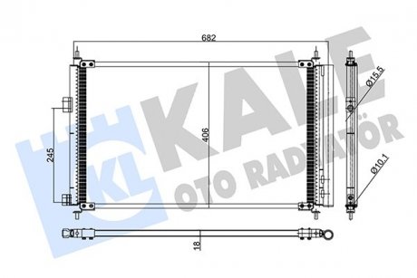 Радиатор кондиционера Toyota Previa Iii, Rav 4 Iii Condenser OTO R KALE OTO RADYATOR 390000 (фото 1)