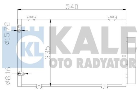 Фото автозапчасти kale toyota радіатор кондиціонера yaris 99- KALE OTO RADYATOR 390200