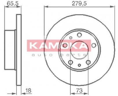 Гальмівний диск KAMOKA 1031516