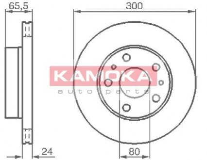 Гальмівний диск KAMOKA 1031536 (фото 1)