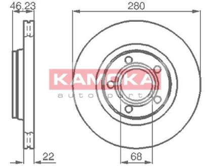 Фото автозапчасти гальмівний диск KAMOKA 1032006