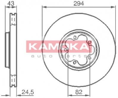 Фото автозапчасти гальмівний диск KAMOKA 1032224