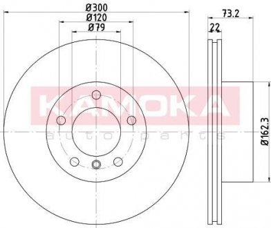 Фото автозапчасти гальмiвнi диски BMW 1 (F20)/3 (F30)/4 (F32) 11- KAMOKA 103240