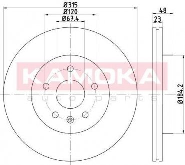 Фото автозапчастини гальмiвнi диски Opel Insignia A 08- KAMOKA 103242