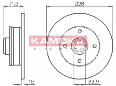 Фото автозапчастини гальмівний диск KAMOKA 103274