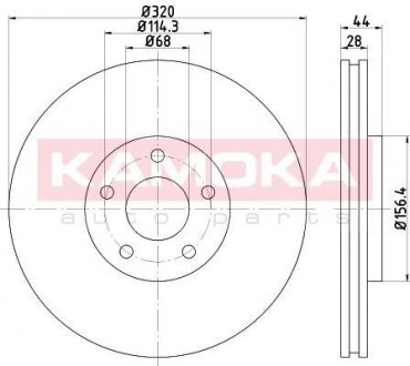 Фото автозапчасти гальмiвнi диски Nissan Juke 13-/Qashqai 07-13/Renault Koleos 08- KAMOKA 103290