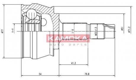 Фото автозапчасти шарнірний набір, привідний вал KAMOKA 6964