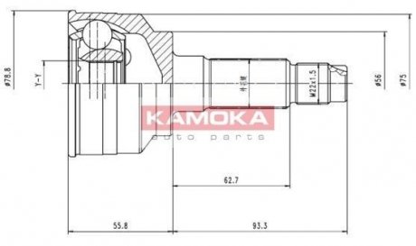 Фото автозапчастини шарнірний набір, привідний вал KAMOKA 7068