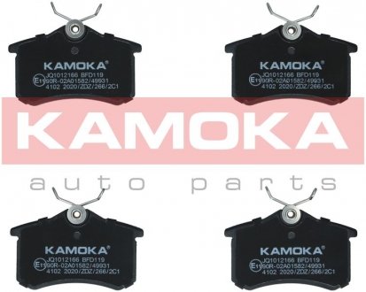 Гальмівні колодки, дискове гальмо (набір) KAMOKA JQ1012166