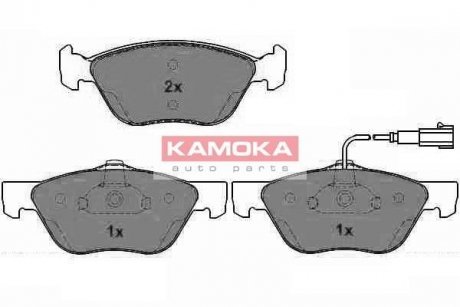 Гальмівні колодки, дискове гальмо (набір) KAMOKA JQ1012598 (фото 1)