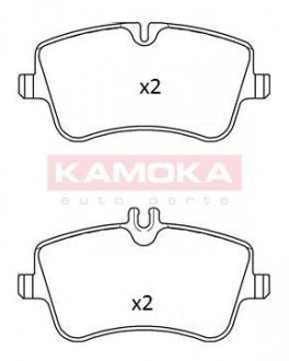 Гальмівні колодки, дискове гальмо (набір) KAMOKA JQ1012858 (фото 1)