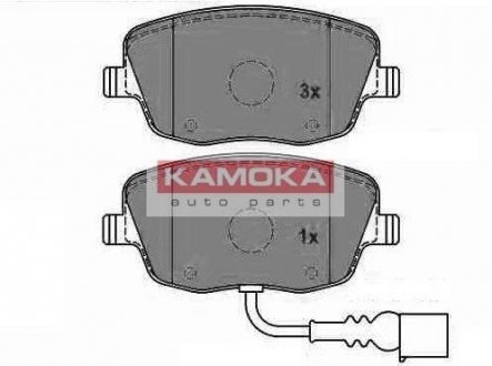 Гальмівні колодки, дискові (набір) KAMOKA JQ1013324