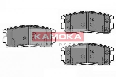 Гальмівні колодки, дискове гальмо (набір) KAMOKA JQ1018370 (фото 1)
