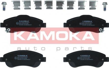 Гальмівні колодки, дискове гальмо (набір) KAMOKA JQ1018456 (фото 1)