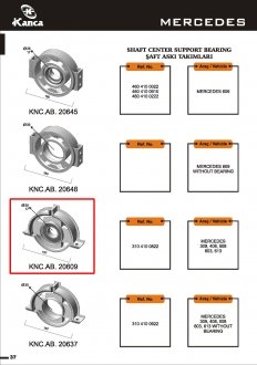 Опора вала карданного MERCEDES 309-609 (L194xd35) d35x157 (3104100822*) Kanca AB20609 (фото 1)