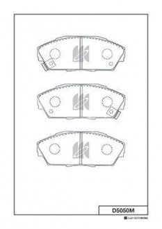 Колодки дисковые передние Accord 2.0 CA5 16v 87-89 пер KASHIYAMA D5050M (фото 1)