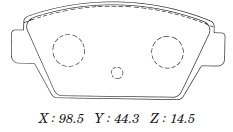 Колодка торм. MITSUBISHI LANCER/MIRAGE 87-89,GALANT/ETC 87-,ECLIPSE 89- REAR (пр-во MK) KASHIYAMA D6012 (фото 1)