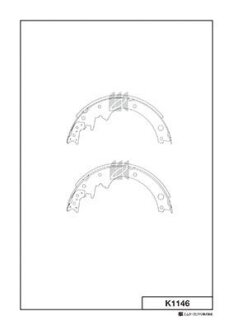 Фото автозапчастини колодки задні барабанні Patrol 160 79-89, 260 83-88, Cabstar 82-92 KASHIYAMA K1146